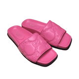 Gucci GG Matelassé Leather Slides Pink