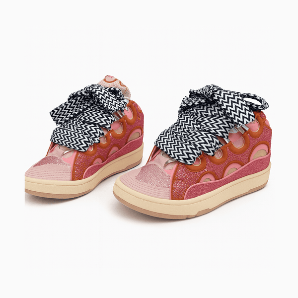 Lanvin Curb Pink and Red Shoes