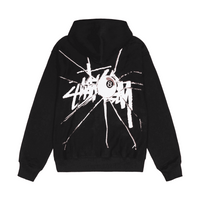 Stussy Shattered Zip Hoodie Black