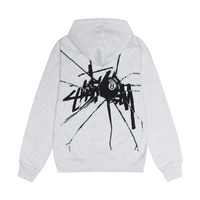 Stussy Shattered Zip Hoodie Grey