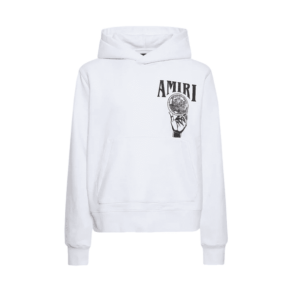 Amiri Crystal Ball Hoodie White