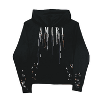 Amiri Embroidered Paint Drip Hoodie
