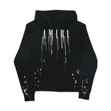 Amiri Embroidered Paint Drip Hoodie