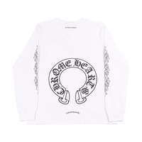 Chrome Hearts Scroll Label White Hoodie