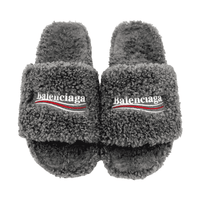 Grey Balenciaga Cloth Slides