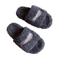 Grey Balenciaga Cloth Slides