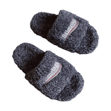 Grey Balenciaga Cloth Slides
