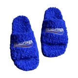 Blue Balenciaga Cloth Slides