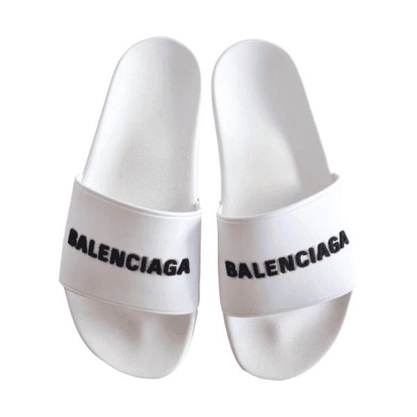Balenciaga White Slides
