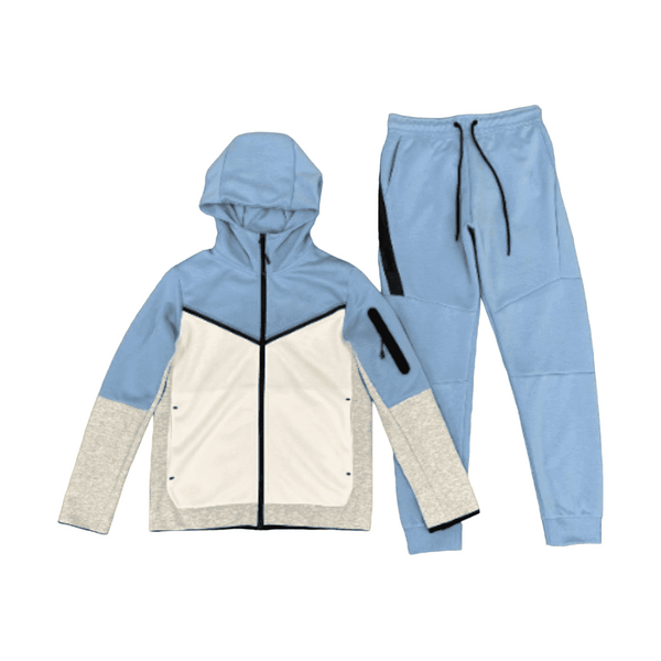 Nike Tech Fleece Tracksuit Light Blue White Grey