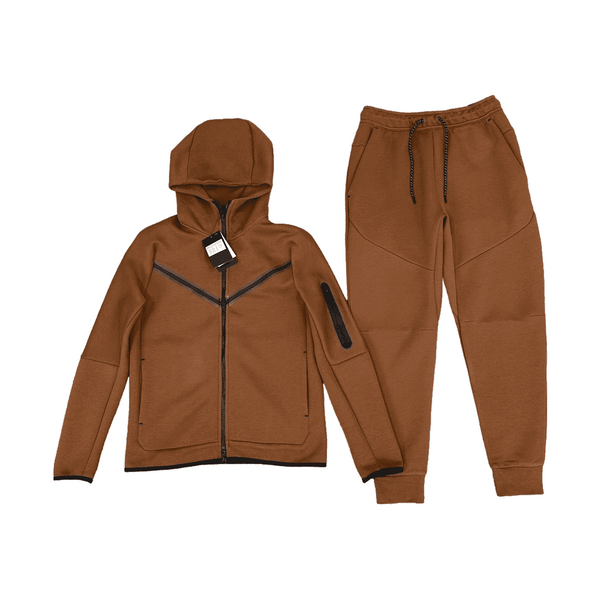 Nike Tech Fleece Tracksuit Brown