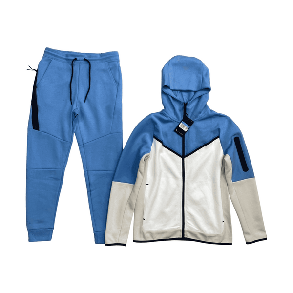 Nike Tech Fleece Tracksuit Blue White Khaki