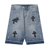 Chrome Hearts Jorts Black Crosses