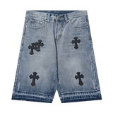 Chrome Hearts Jorts Black Crosses