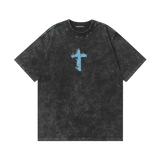 Chrome Hearts Flaming Blue Cross T-shirt