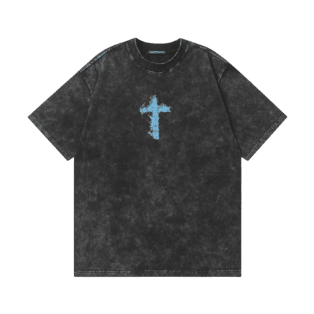 Chrome Hearts Flaming Blue Cross T-shirt