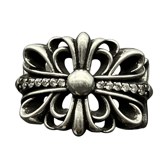Chrome Hearts Double Floral Diamonds Ring