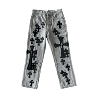 Chrome Hearts Big Black Cross Jeans