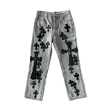 Chrome Hearts Big Black Cross Jeans
