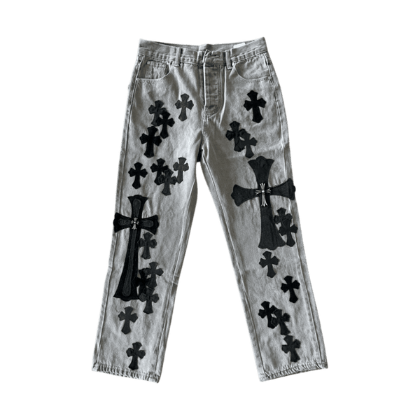 Chrome Hearts Big Black Cross Jeans