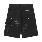 Chrome Hearts Jorts Grey Crosses