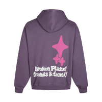 Broken Planet Purple Hoodie Friends and Family