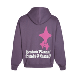 Broken Planet Purple Hoodie Friends and Family