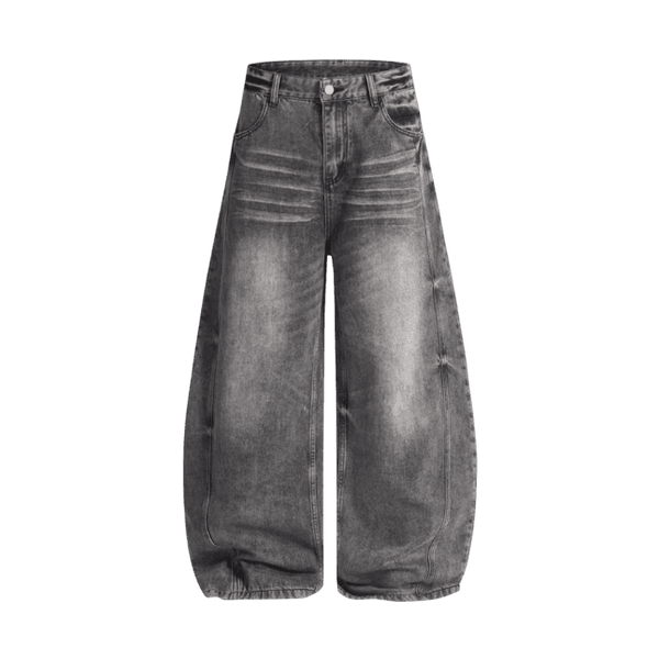 Wide Leg Grey Jeans Basic