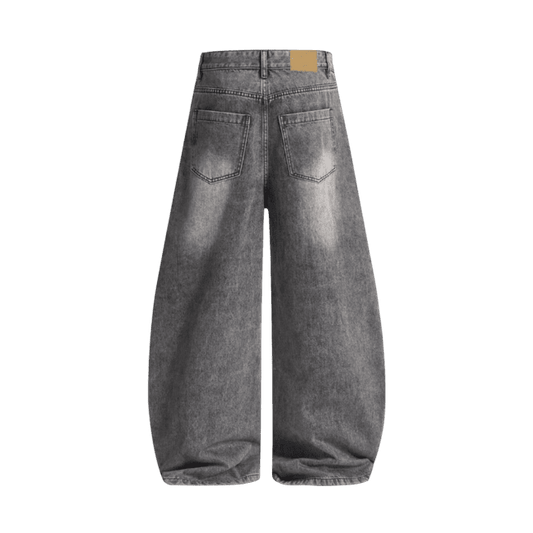 Wide Leg Grey Jeans Basic