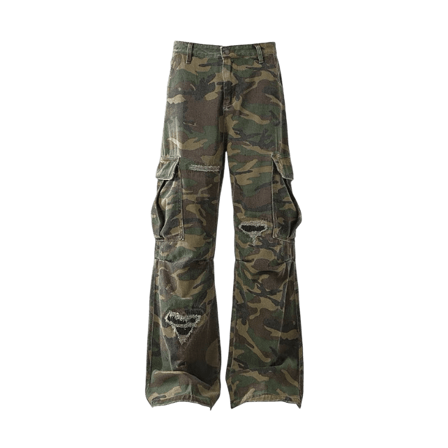 Cargo Pants Straight Leg Flared