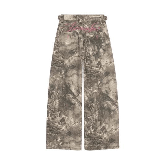 Camouflage Cargo Pants Straight Wide Leg