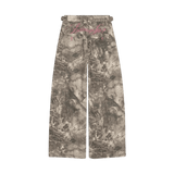 Camouflage Cargo Pants Straight Wide Leg