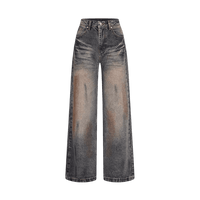 Red Washed Loose Slim Jeans