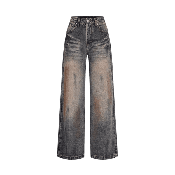 Red Washed Loose Slim Jeans
