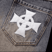 Red Washed Loose Slim Jeans