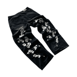 Flower Embroidered Jeans