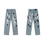 All Blue Chrome Hearts Jeans