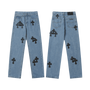 All Blue Chrome Hearts Jeans