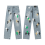 All Blue Chrome Hearts Jeans