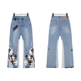 All Blue Chrome Hearts Jeans