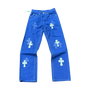 All Blue Chrome Hearts Jeans