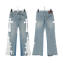 All Blue Chrome Hearts Jeans