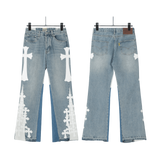 All Blue Chrome Hearts Jeans