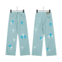 All Blue Chrome Hearts Jeans