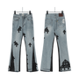 All Blue Chrome Hearts Jeans