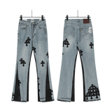 All Blue Chrome Hearts Jeans