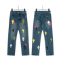 All Blue Chrome Hearts Jeans