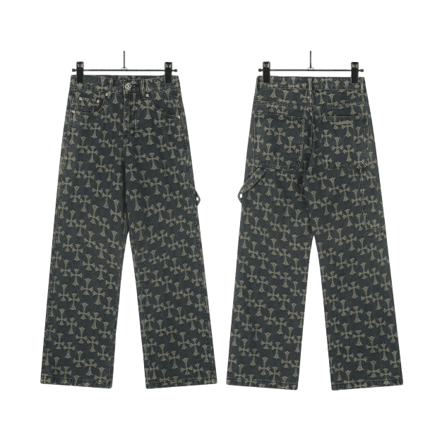 All Dark Chrome Hearts Jeans