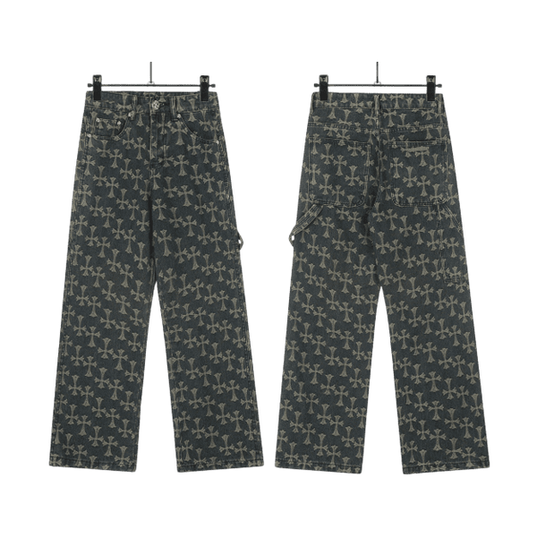 All Dark Chrome Hearts Jeans