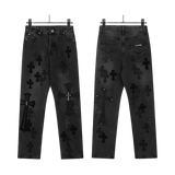 All Dark Chrome Hearts Jeans